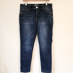 Democracy Ab Solution Straight Leg Medium Wash Stretch Sz 12 Classic Athleisure